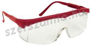 PIVOLUX Piros keret,víztiszta szemüveg, 10db / csomag