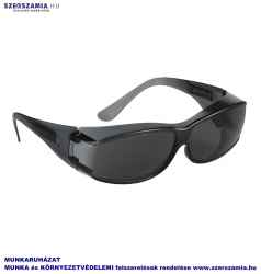 GUESTLUX színezett karcmentes védőszemüveg sötét keret, KIFUTÓ termék, Helyettesítő: VISILUX 1 darab