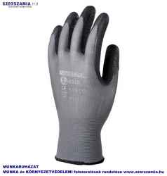 Szerelőkesztyű, szürke PA/fekete habosított Latex tenyér, méret: 8, 10pár / csomag