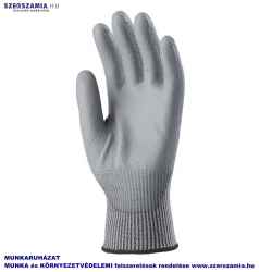 TAEKI5 vágásbiztos Szerelőkesztyű, szürke PU tenyér, méret: 7, KIFUTÓ termék 1 pár