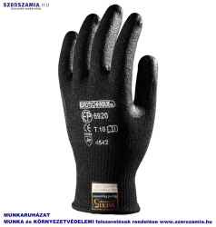 TAEKI5 vágásbiztos kesztyű, habosított fekete PU tenyér, méret: 8, KIFUTÓ termék, Helyettesítő: 1CRAB, 1CRLG 1 pár