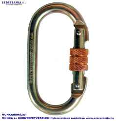 TOPLOCK Karabiner, csavarmenetes, galvanizált acél, 23kN, 107 x 57mm