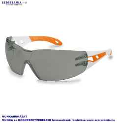 UVEX Pheos s szemüveg, fehér/narancs szár, füst színű lencse