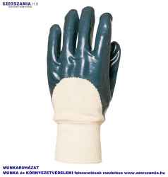 EUROTRIL Kézhátig duplán mártott kék Nitril kesztyű, ACT, méret: 8, 10pár / csomag