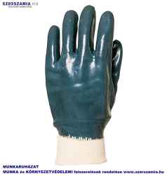 EUROTRIL Kézháton is mártott, Passzés kék Nitril kesztyű, méret: 8, 10pár / csomag