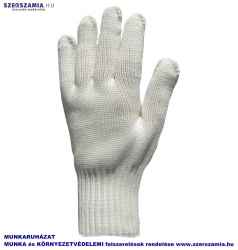 Bőrkesztyű, szürke marhahasíték/kötött PA plusz pamut, méret: 10, 10pár / csomag