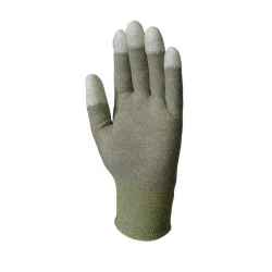 Szerelőkesztyű, Pa/Karbon, ESD, ujjbegyen PU mártott, méret: 8, 1 pár