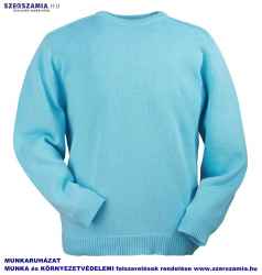 MERGA-V. Kék pamut pulóver, méret: M, KIFUTÓ termék 1 darab