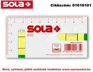 Kicsi vízmérték R 102 grün, Display SOLA, 95x49x15 mm, Kínálótálcával SOLA