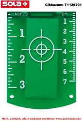 Céllap zöld ZLM-G lézerhez, mágnessel, méret: 69x98 mm SOLA