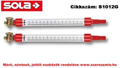 Tömlős-vízmérték mérőhenger S 1012, skálázott 0-155mm, SOLA 5db/csomag