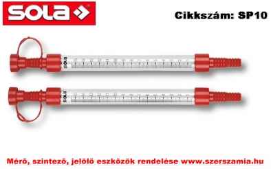 Tömlős-vízmérték mérőhenger SP 10, skálázott 0-155mm, SOLA 5db/csomag