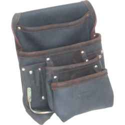 Szerszámtáska impregnált bőr 4 zsebes 300 x 230mm