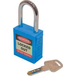 Lakat biztonsági lockout egyedi kulcsokkal 25x38 mm LOK010