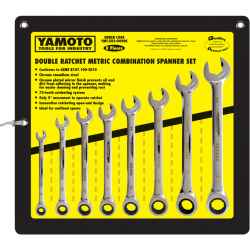 Racsnis csillag-villáskulcs készlet 8,0-19,0mm 140,0-250,0mm ASME B107.100-2010 8db/készlet