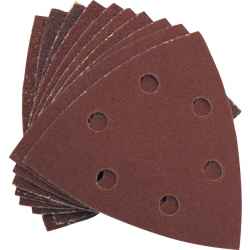 Delta csiszolólap készlet tépőzáras hátlappal 6 furatos Al-Ox (10 darabos) 2x P40, 3x P60, 2 x P80, 3x P100.