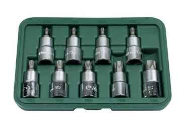 HANS 1/2˝ TORX bit-dugókulcsfej készlet 9r. T20-T60 46024-9