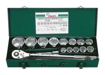 HANS 3/4˝ dugókulcs készlet 16r. 24-60mm 6616MZ