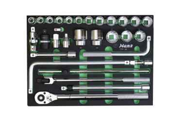 HANS 3/4" dugókulcs készlet 30r. 17-50mm TTF-30 fiókmodul