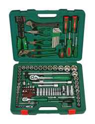 HANS 1/4˝+1/2˝ szerszám készlet 158r. metrikus + colos TK-158