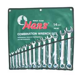 HANS csillag-villás kulcskészlet 14r. 5/16"-1-1/4" 16614A