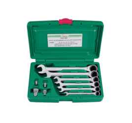 HANS racsnis csillag-villás kulcskészlet 6+4r. 8-19mm + adapterek 16651MB