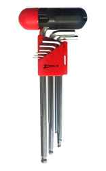ZO-TOOLS gömbvégű imbuszkulcs készlet extra hosszú + markolat 9r. SW1,5-10