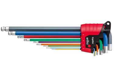 WIHA ErgoStar gömbvégű imbuszkulcs készlet hosszú színes 9r. SW1,5-10 369E 9F/No.41483