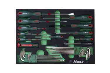 HANS csavarhúzó + imbuszkulcs készlet 30r. TTF-30U fiókmodul