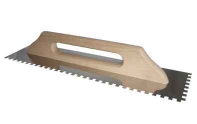 Svájci glettelő fogazott INOX E8 130x480mm barkács