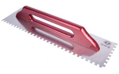 Svájci glettelő fogazott INOX E12 130x480mm Profi