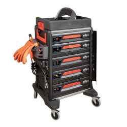 WIHA eMobility szerszámkocsi 5 fiókos +113r. szerszám készlet 9500/Nr.44423