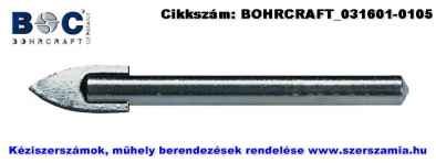 BOHRCRAFT hengeresszárú üvegfúró d10,0x98xS7,4