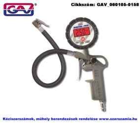GAV digitális kerékfúvató pisztoly 0,2-12bar 50cm 60DD
