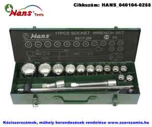 HANS 3/4 col dugókulcs készlet 12 szögű 17 részes 19-50mm 6617-2M