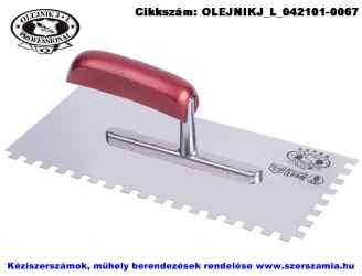 Glettelő fogazott INOX E8 130x280mm Profi