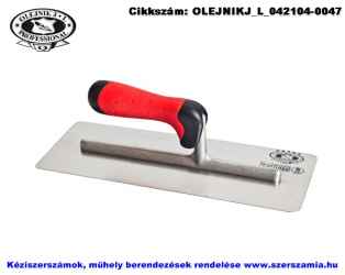 Gipszkarton glettelő, kerekített, homorított INOX 130x305mm ERGO Super-Profi