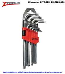 ZO-TOOLS furatos TORX kulcskészlet hosszú 9 részes TH10-TH50