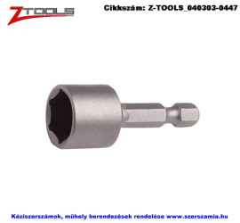 ZO-TOOLS 1/4 col mágneses bit-dugófej 8x65mm, 2db/csomag