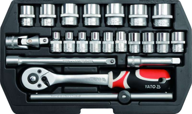 Dugó kulcs készlet 3/8col 22db-osYATO (YT-38561) YATO Dugó kulcs készlet 3/8col 22db-osYATO (YT-38561) YATO