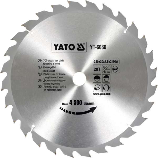 Körfűrészlap vidiás 350x28x30 YATO Körfűrészlap vidiás 350x28x30 YATO