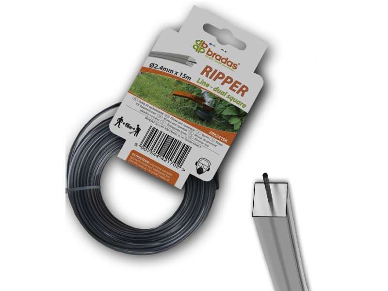 Damil RIPPER DUAL, szögletes 1,6mm x 15m Damil RIPPER DUAL, szögletes 1,6mm x 15m
