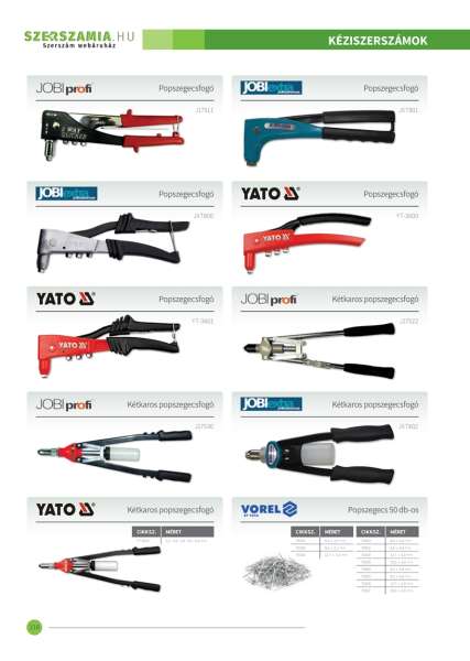 Popszegecsfogó 2,4-4,8mm YATO Popszegecsfogó 2,4-4,8mm YATO