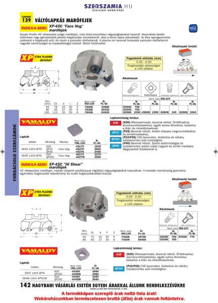 Marófej váltólapkás 80mm HI-SHEAR XP-45C Marófej váltólapkás 80mm HI-SHEAR XP-45C