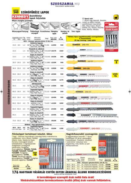 Szúrófűrész lapok kúpos és köszörült T101D 5db/csomag Szúrófűrész lapok kúpos és köszörült T101D 5db/csomag