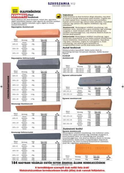 Fenőkő közepes egynemű Al-OX 100 x 25 x 13mm Fenőkő közepes egynemű Al-OX 100 x 25 x 13mm