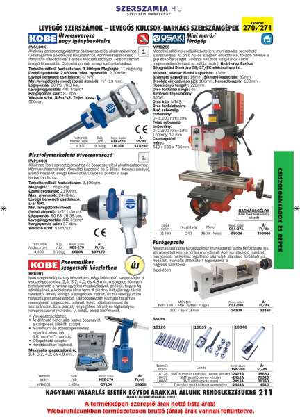 KRK001 Szegecselő készlet 1/4col, max. 6 bar KRK001 Szegecselő készlet 1/4col, max. 6 bar