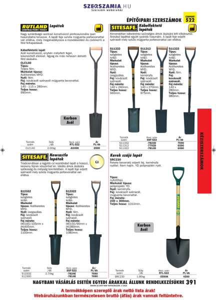 Kerek lapát keményfém nyéllel 230 x 300 x 1010mm SRC230 karbonacél Kerek lapát keményfém nyéllel 230 x 300 x 1010mm SRC230 karbonacél