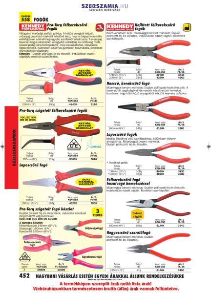 Hajlított félkerékcsőrű fogó 200mm Hajlított félkerékcsőrű fogó 200mm