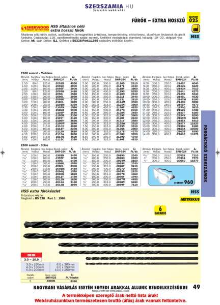 Extra hosszú hengeres szárú általános célú fúró HSS, metrikus, 3,5mm, L 200mm Extra hosszú hengeres szárú általános célú fúró HSS, metrikus, 3,5mm, L 200mm